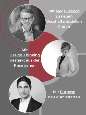 Weitere Themen unserer Community-Aktion: Mega-Trends, Design-Thinking und Purpose